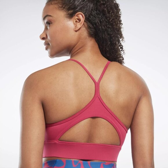 Reebok Workout Ready Women's Sports Bra Pink Size S - Picture 3 of 6